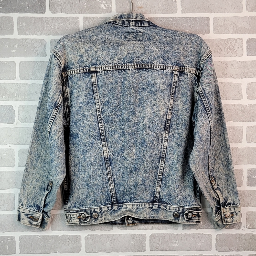 Levi's Type 3 Acid Stone Washed Vintage 90's Denim Jean Jacket Men's Size L - Picture 10 of 15